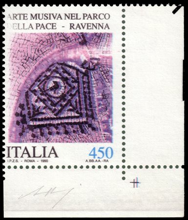 REPUBBLICA 1990Varietà. 450 lire "Ravenna viola"ProvenienzaCollezione...