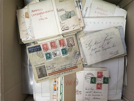 AREA ITALIANA - STORIA POSTALE 1850/1960Eterogeneo lotto formato da lettere,...