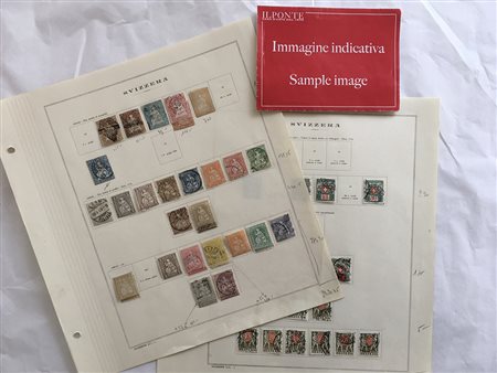 SVIZZERA 1850/1938Collezione del periodo montata su fogli d'album marini....