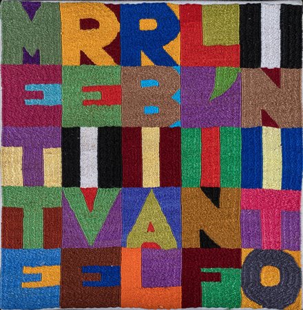 Alighiero Boetti Torino 1940-Roma 1994, Mettere i verbi all'infinito 1988...