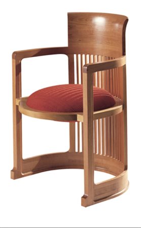 Frank Lloyd Wright Sessel „Barrel“, 1937/1986;Holz, Produktion Cassina