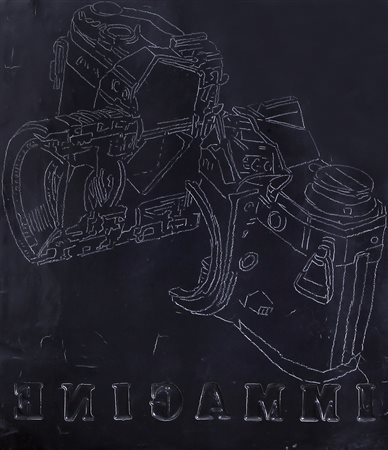 H.H. LIM 1954 Immagine, 2000 smalti su tavola cm. 50x42,5; firma, titolo,...