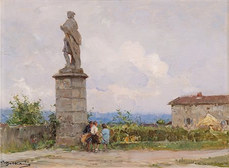 Achille Beltrame (Arzignano ( Vicenza) 1871 - Milano 1945)"Statua a...