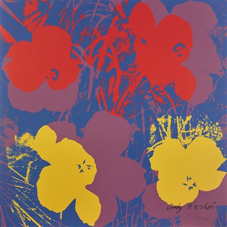 WARHOL ANDY (1928 - 1987) Flowers. Litografia. Cm 60,00 x 60,00. 1231/2400....