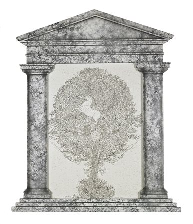 DE FILIPPI FERNANDO (n. 1940) L'albero poeta. 1985. Tecnica mista su tela. Cm...
