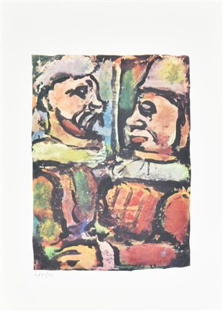 Georges Rouault Figure del Circo, 1943 litografia su carta, cm 50x35...