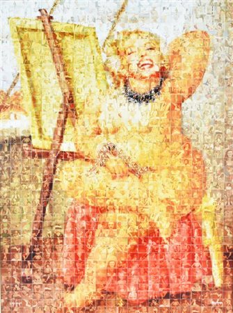 Maria Murgia MARILYN MONROE fotomontaggio su kapafix, cm 80x60 sul fronte:...