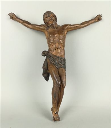 SCULTORE DEL XVIII SEC. 'CRISTO'' Legno scolpito con tracce di policromia...