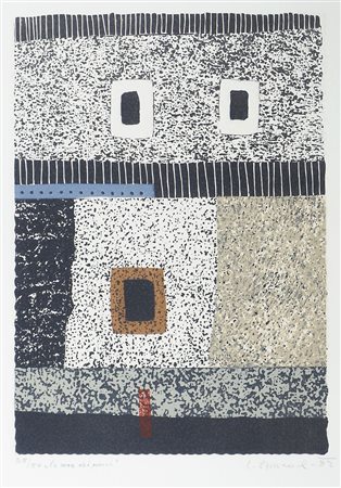 Luigi Spacal Trieste 1908-2000 "La casa dei nonni" cm. 46x34 - incisione a...