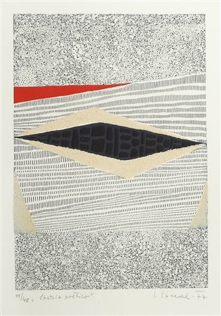 Luigi Spacal Trieste 1908-2000 "Spazio poetico" cm. 46x34 - incisione a...