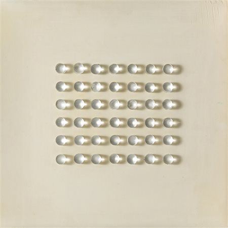 MARTHA BOTO (1925 - 2004) Relief optique 1963 Plexiglass su tavola dipinta 45...