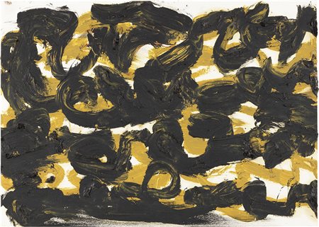 Jannis Kounellis, Atene 1936 - Roma 2017, Senza titolo, 1999, Olio su carta,...