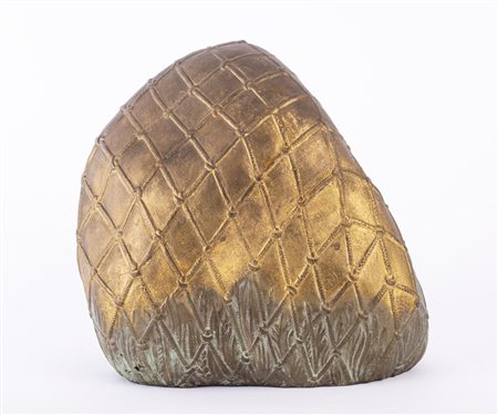 Antonio Trotta DALLA RACCOLTA. SASSO ottone, cm 18x18x11; es. 2/6 firmato,...