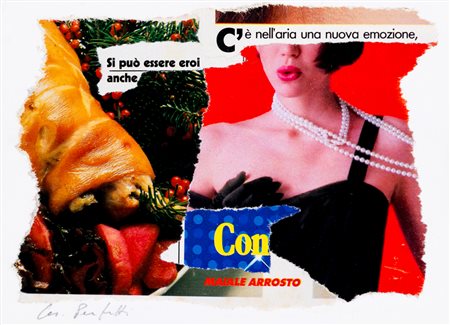 MICHELE PERFETTI (1931-2013)Senza Titolo, 1984Collage su cartacm 13x18Firma...