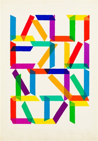 PIERO DORAZIO (1927-2005)Senza Titolo, 1966-1985Serigrafia su telacm...