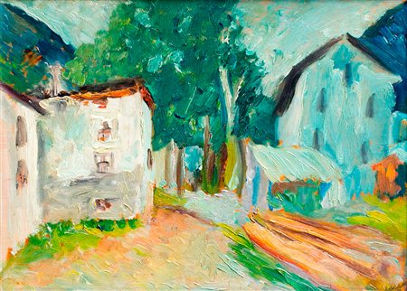 ALIGI SASSU (1912-2000)Campodolcino - La casa del Ghelpa, 1930Olio su...