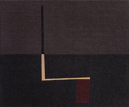 ARTURO BONFANTI (1905-1978)L 475, 1971Olio su tela e tavolacm 30x36Firma,...