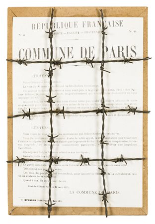 SERGE III (1927-2000)La commune de Paris, 1988Filo spinato su manifestocm...