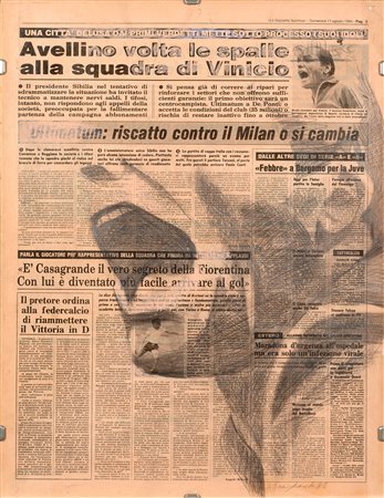 Titina Maselli Senza titolo 1980 tecnica mista su carta di giornale cm...