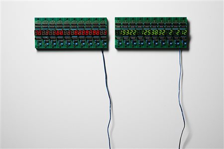 Tatsuo Miyajima Opposite Harmony installazione luminosa (LED, IC, filo...