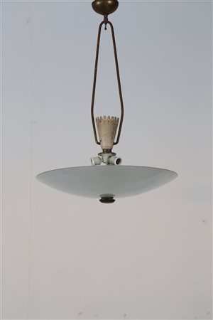 CHIESA PIETRO (1892 - 1948) Attrib. Lampada da soffitto. Metallo, vetro e...