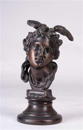 GEMITO VINCENZO (1852 - 1929) Mercurio. Bronzo. Cm 10,00 x 17,00 x 8,50....