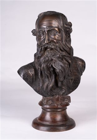 GEMITO VINCENZO (1852 - 1929) Autoritratto. Bronzo. Cm 31,00. Base non coeva...