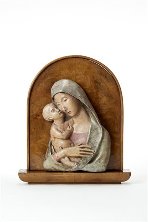 Pietro Melandri (Faenza 1885 - Faenza 1976)"Madonna e Bambino"Altorilievo in...