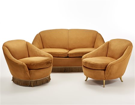 ISA Salotto composto da un divano e due poltrone imbottiti con rivestimento...