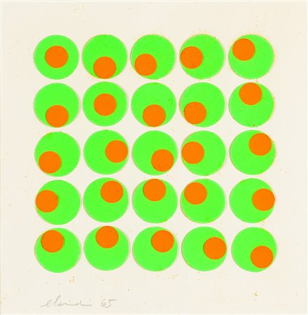 Edoardo Landi 1937 Senza titolo - 1965 tecnica Collage di cartoncini colorati...