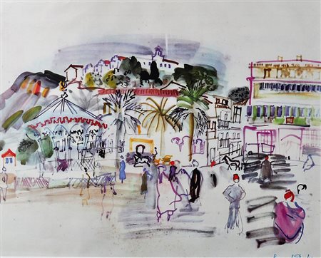 RAOUL DUFY La giostra Fotolitografia Dim 49x37,5 Esemplare 688/1000 Firmato...