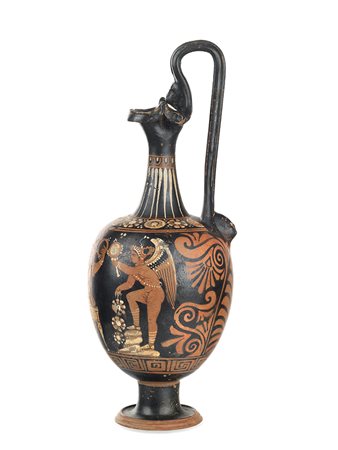 OINOCHOE APULA A FIGURE ROSSE DATAZIONE: ultimo quarto del IV sec. a. C...