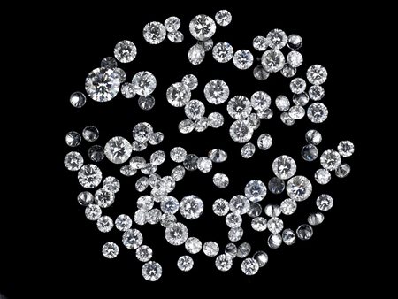 DIAMANTI DA PAVÉ PER CT 1.35 taglio brillante rotondo LOT OF ROUND BRILLIANT...