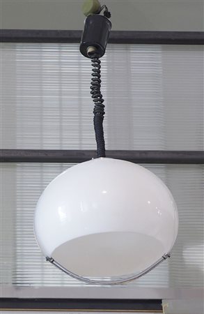 Guzzini: lampada a sospensione modello Jolly con boccia in plastica bianca ed...