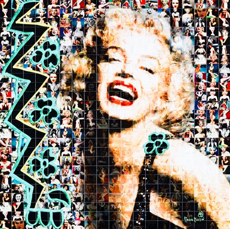 MARIA MURGIA (1935)Omaggio a Marilyn Monroe, 2018Fotomosaico digitale su 2...