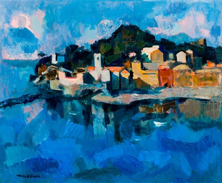 MARIO CASTELLANI (1914-1985)Sestri Levante, 1980Olio su tela cm 50x60Firma al...