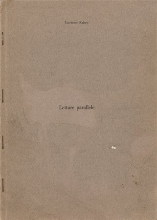 LUCIANO FABROLetture parallele, 1972Libro d'arte con pagine pieghevoli...