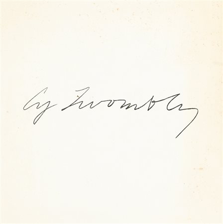 CY TWOMBLYCy Twombly, 1961Catalogo d'arte riccamente illustrato con una...