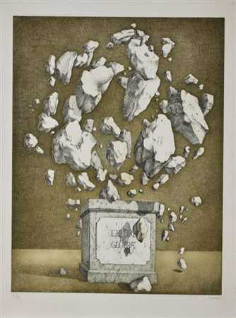 Claude Marcel Louis Serre L'HEURE DE GLOIRE incisione su carta, cm 76x56,5...