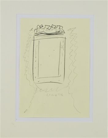 LICATA RICCARDO (1929 - 2014) Senza titolo. Matita su carta. Cm 16,80 x...