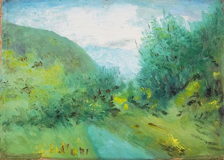 Umberto Lilloni 1898 - 1980 Paesaggio francese, 1964 Olio su tela H18 x L25...