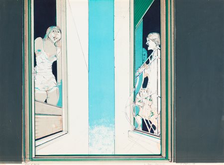 KARL PLATTNER (1919-1986) - Senza Titolo (Le tre finestre), 1969