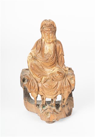 Arte Cinese  A wooden figure of Guanyin China, 19th century .