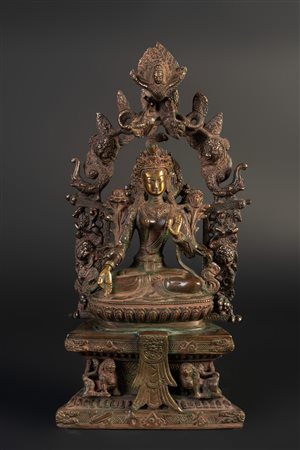 Arte Himalayana  A bronze figure of  Shymatara Nepal, 20th century .