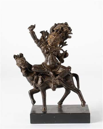Arte Himalayana  A dark bronze figure of Palden Lhamo China, second half 18th century .