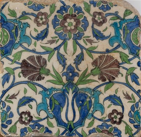 Arte Islamica  A Damascus pottery tileOttoman Empire, early 17th century .