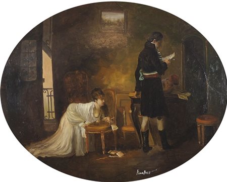 2 dipinti- Scene di interno