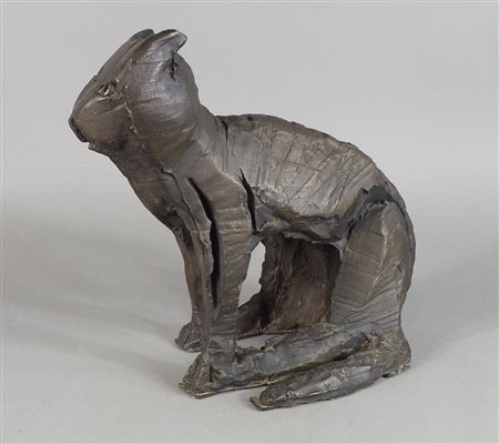 Celiberti - scultura bronzo gatto