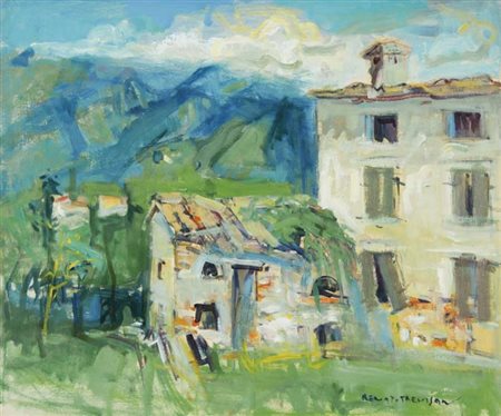 TREVISAN RENATO Noale 1941 Paderno del Grappa 1989 olio su tela 50x60 cm...