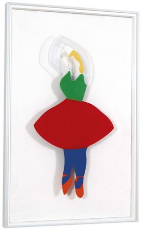 LODOLA MARCO Dorno (PV) 1955 Ballerina 2000 smalti su plexiglass 61x32 cm...